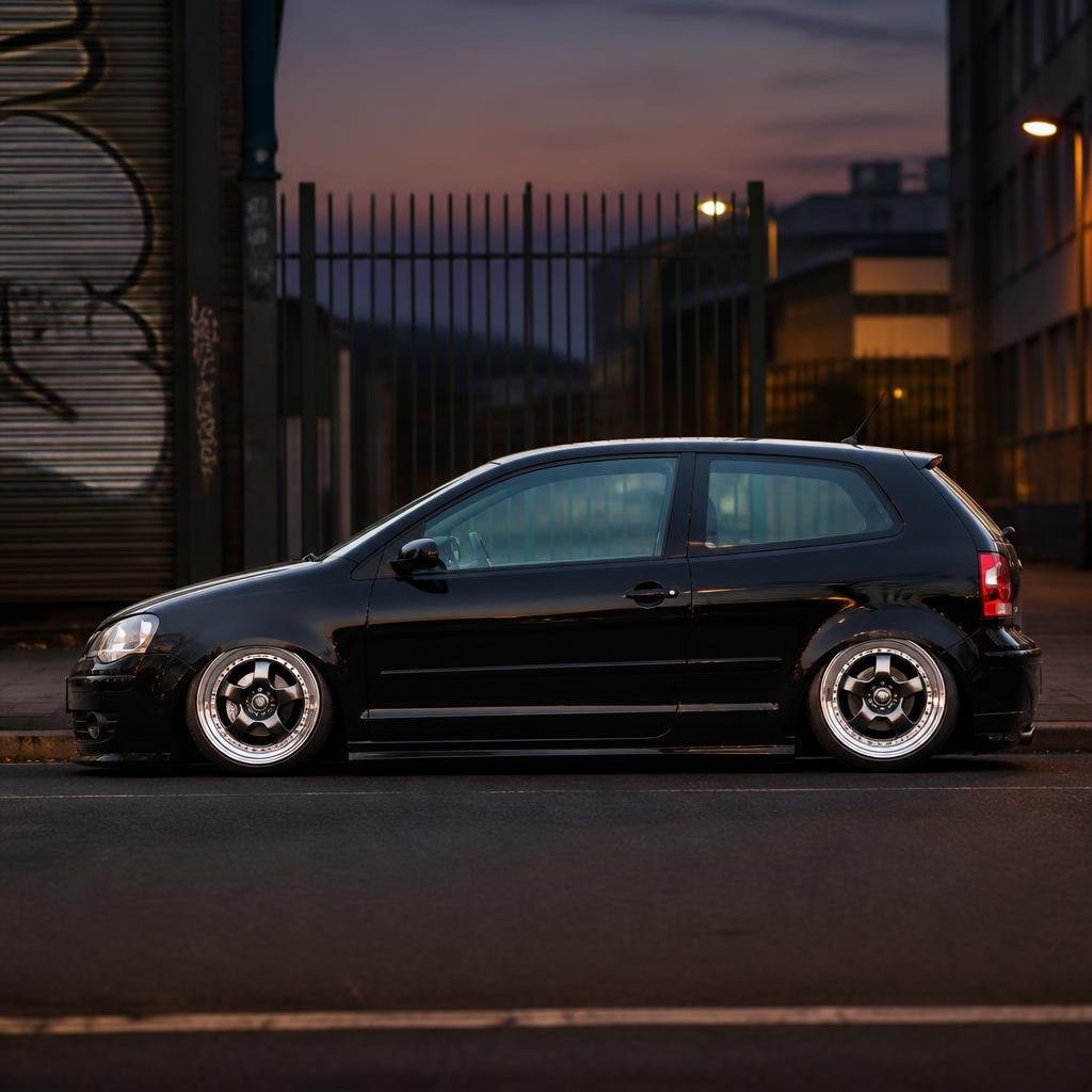 Lowered VW with deep dish wheels