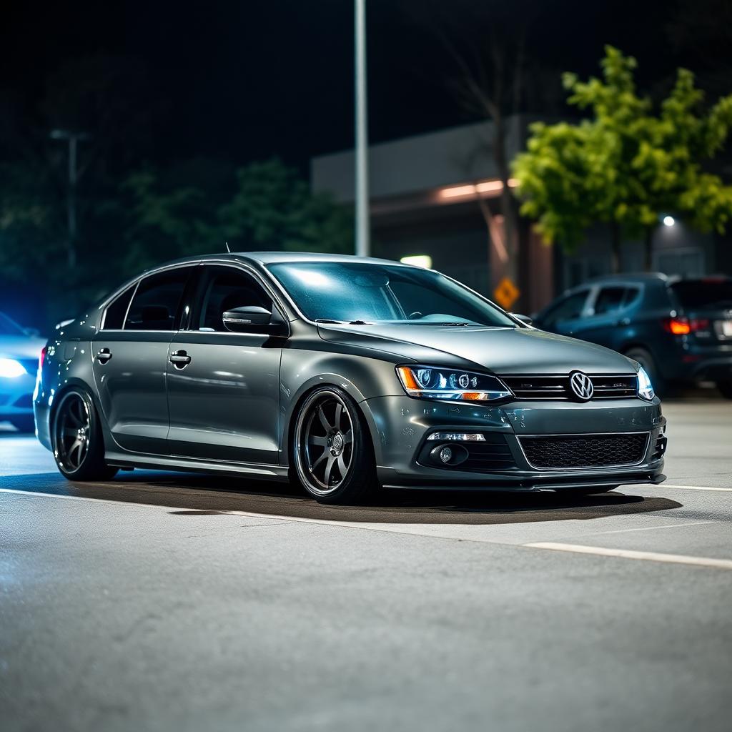 VW Jetta on aftermarket wheels